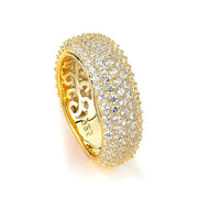 Sterling silver micro-pave CZ band