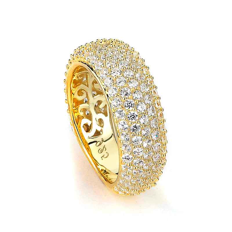Sterling silver micro-pave CZ band