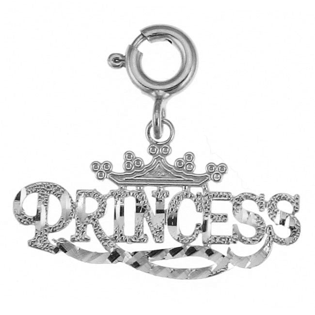 Princess Charm Pendant 14k Gold