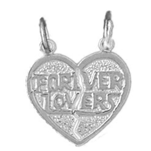 Forever Lovers Charm Pendant 14k Gold