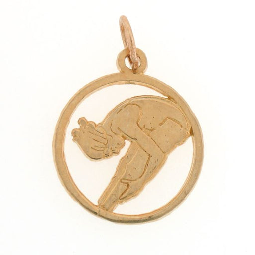 Exercise Charm Pendant 14k Gold