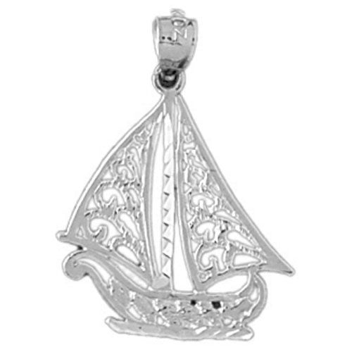 Sailboat Charm Pendant 14k Gold