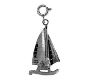 3D Boat Charm Pendant 14k Gold