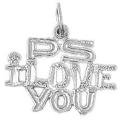 P.S. I Love You Charm Pendant 14k Gold