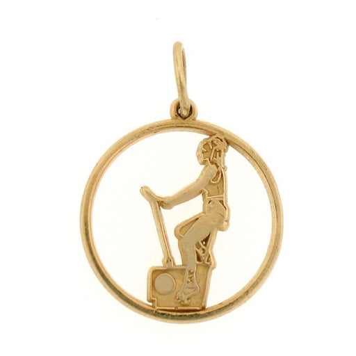 Exercise Charm Pendant 14k Gold