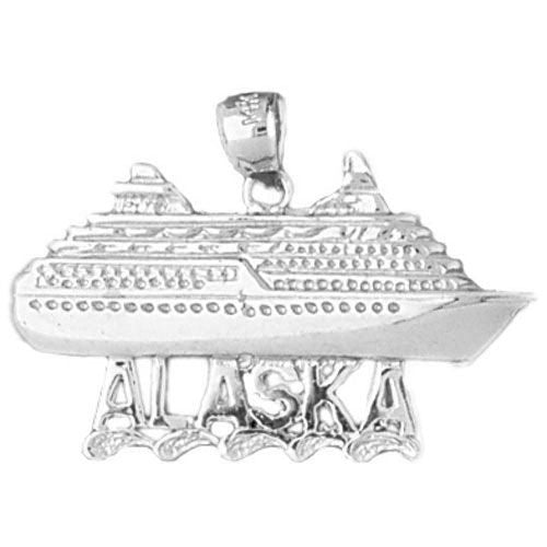 Cruise Ship Alaska Charm Pendant 14k Gold