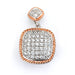Sterling silver cushion micro-pave CZ pendant