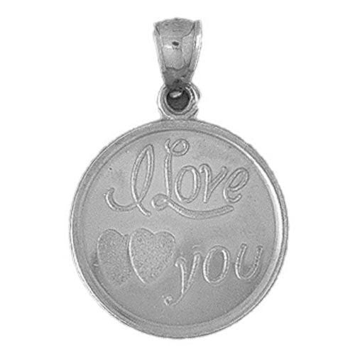 I Love You Charm Pendant 14k Gold