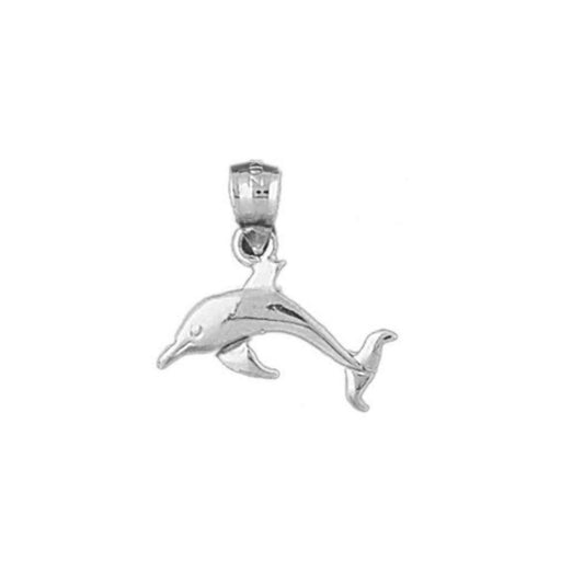 Dolphin Charm Pendant 14k Gold