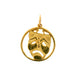 Drama Mask Charm Pendant 14k Gold