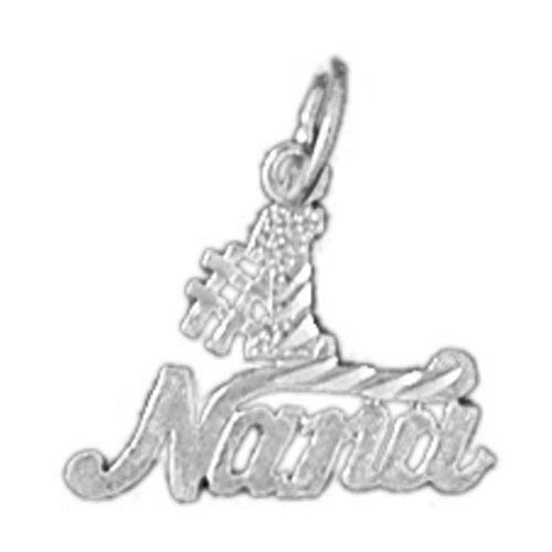 Number One Nana Charm Pendant 14k Gold