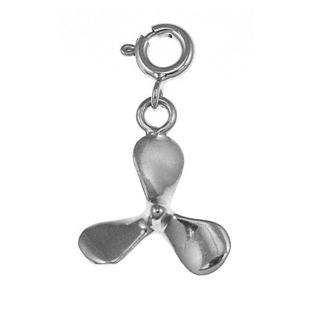 Ship Propeller Charm Pendant 14k Gold