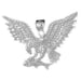 Eagle Hunting Fish Charm Pendant 14k Gold