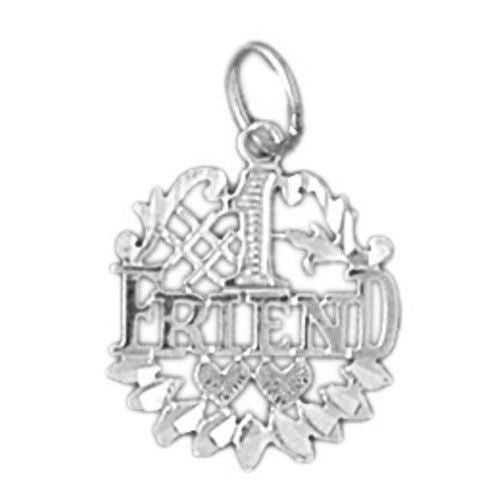 Number One Friend Charm Pendant 14k Gold — JewelsBerry