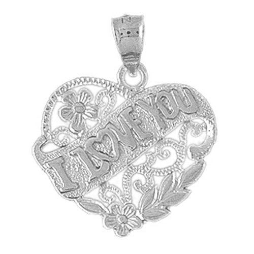 I Love You Charm Pendant 14k Gold