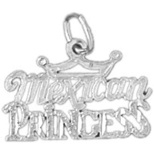 Mexican Princess Charm Pendant 14k Gold