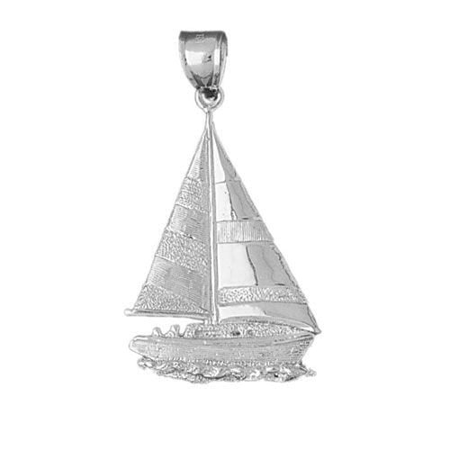 Sailboat Charm Pendant 14k Gold