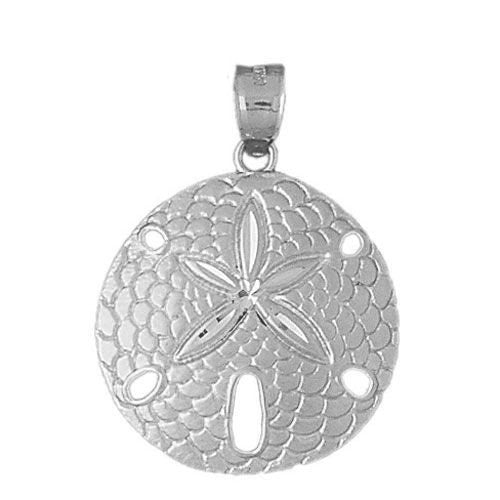 Sand Dollar Sea Urchins Charm Pendant 14k Gold