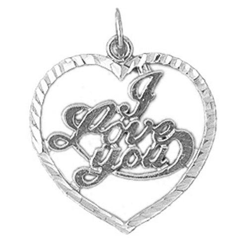 I Love You Charm Pendant 14k Gold