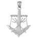 3D Ship Anchor Charm Pendant 14k Gold
