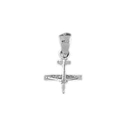 3D Airplane Jet Charm Pendant 14k Gold