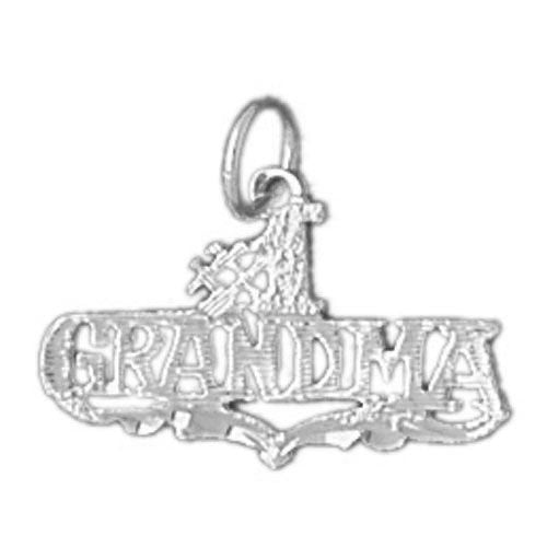 Number One Grandma Charm Pendant 14k Gold