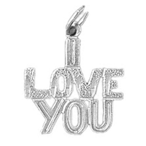 I Love You Charm Pendant 14k Gold