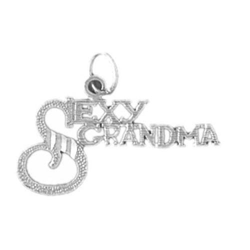 Sexy Grandma Charm Pendant 14k Gold
