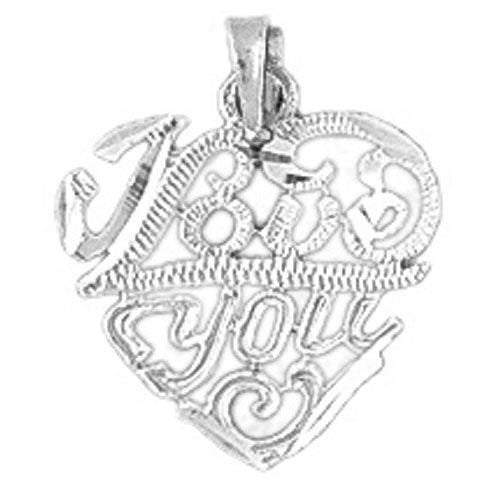 I Love You Charm Pendant 14k Gold