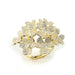 Sterling silver micro-pave CZ flowers ring
