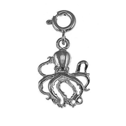 Octopus Charm Pendant 14k Gold