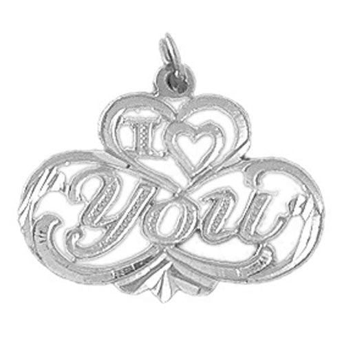 I Love You Charm Pendant 14k Gold