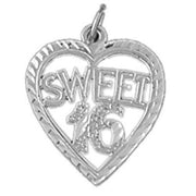 Sweet Sixteen Charm Pendant 14k Gold