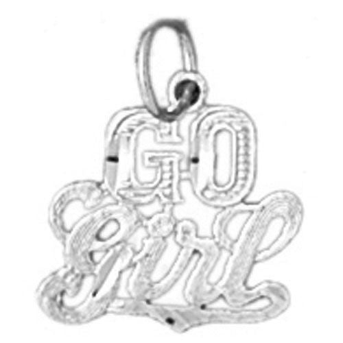 Go Girl Charm Pendant 14k Gold