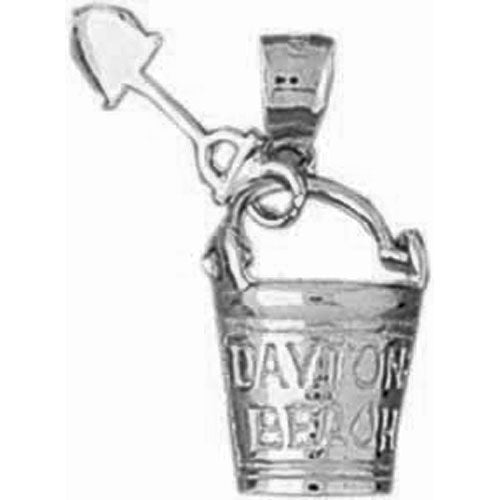 Beach Bucket and Shovel Daytona Beach Charm Pendant 14k Gold