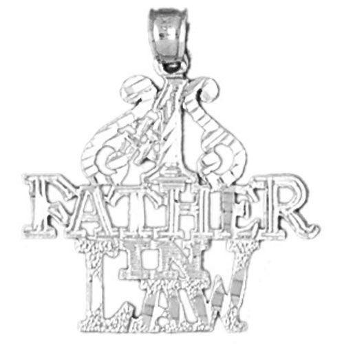 Number One Father In Law Charm Pendant 14k Gold