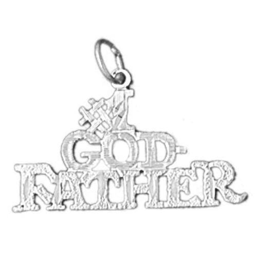 Number One God-Father Charm Pendant 14k Gold
