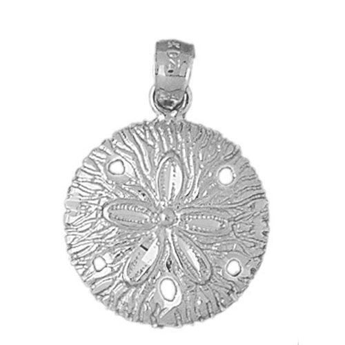 Sand Dollar Sea Urchins Charm Pendant 14k Gold