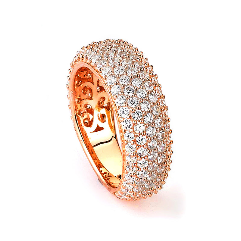 Sterling silver micro-pave CZ band