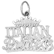 Italian Princess Charm Pendant 14k Gold