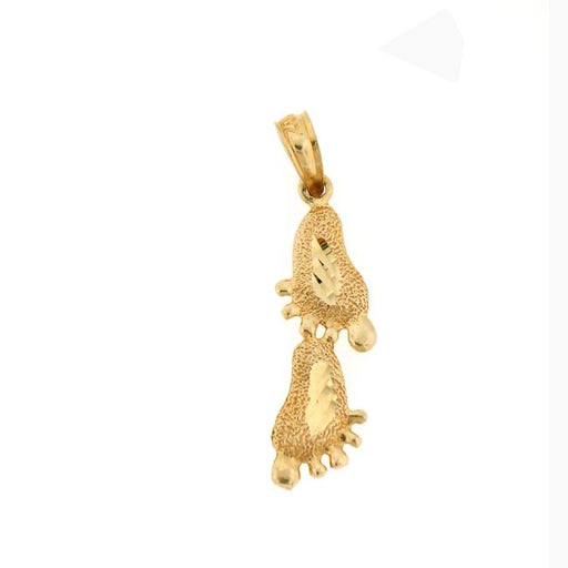 Footprints Charm Pendant 14k Gold