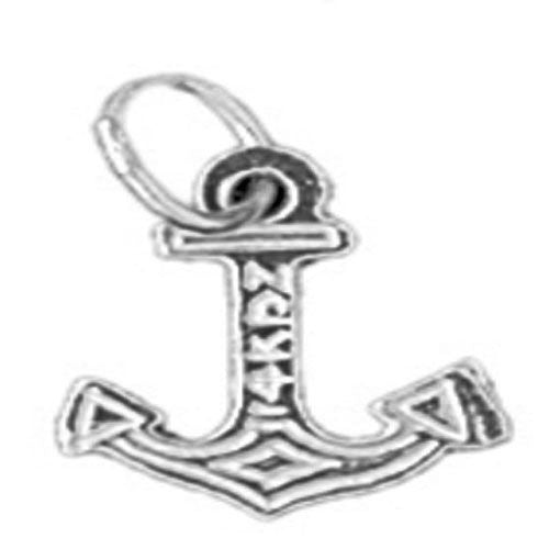 Ship Anchor Charm Pendant 14k Gold