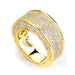 Sterling silver micro-pave CZ ring Yellow Gold