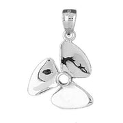Ship Propeller Charm Pendant 14k Gold