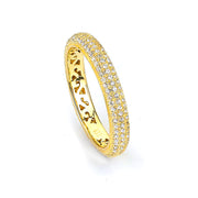 Sterling silver eternity pave CZ band