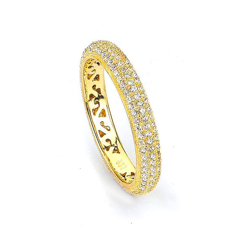 Sterling silver eternity pave CZ band