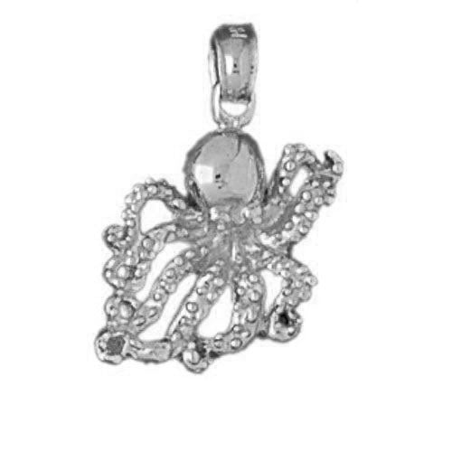 Octopus Charm Pendant 14k Gold