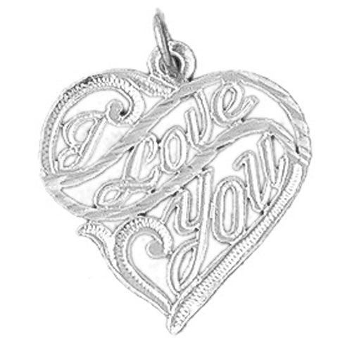 I Love You Charm Pendant 14k Gold