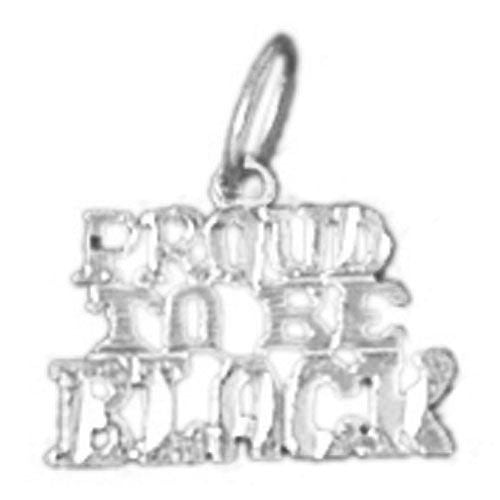 Proud To Be Black Charm Pendant 14k Gold