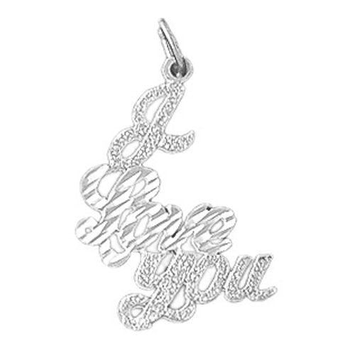 I Love You Charm Pendant 14k Gold